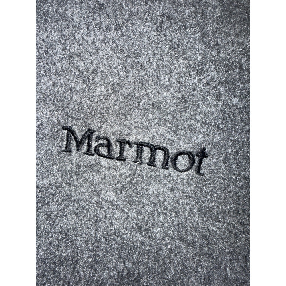 Marmot Vest Mens Medium Gray Black Polartec Fleece Lined Full Zip Hand‎ Pockets - Picture 3 of 10